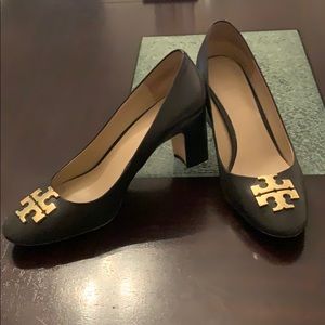 Tory Burch black chunky heels